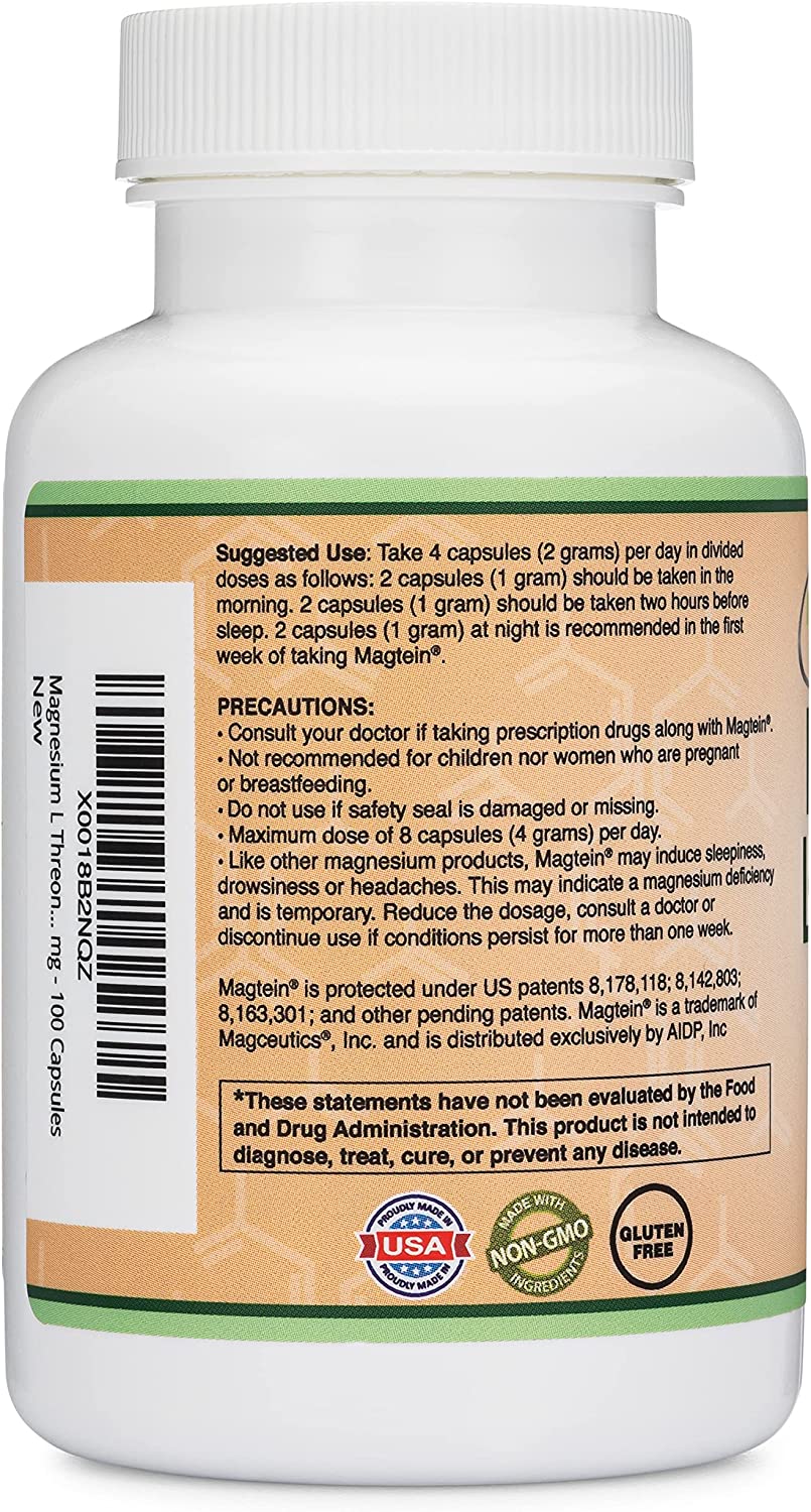 Double Wood Magnesium Threonate 蘇糖酸鎂 — 100 粒素食膠囊 - Regentify