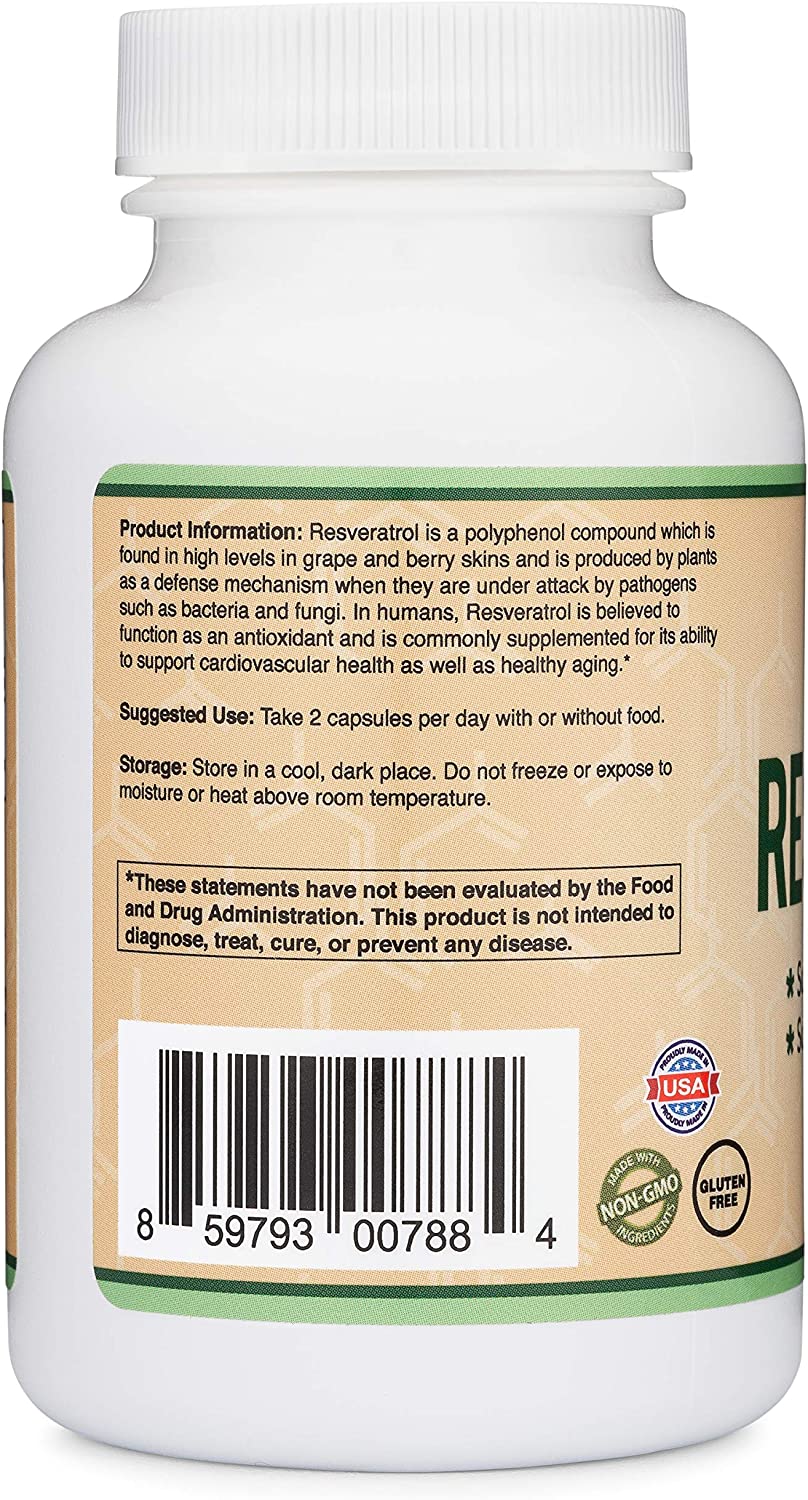 Double Wood Resveratrol 白藜蘆醇 — 120 粒素食膠囊 - Regentify